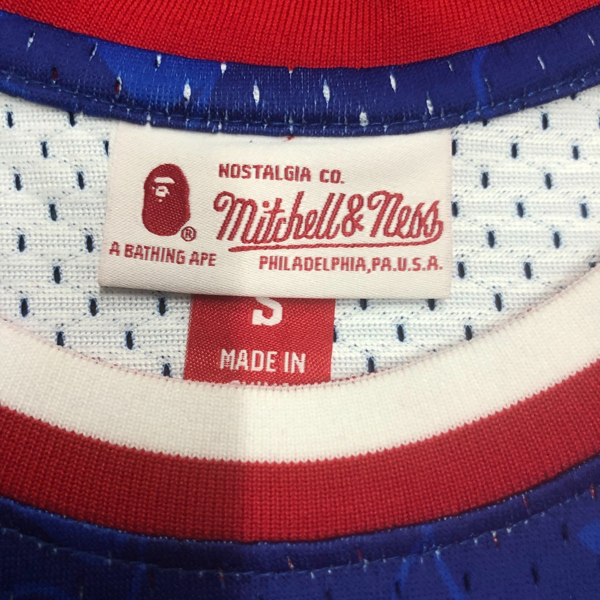 Jersey Swingman BAPE X Brooklyn Nets Mitchell & Ness Hardwood Classics 1983