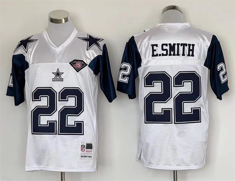 Jersey Dallas Cowboys Mitchell & Ness Throwback White