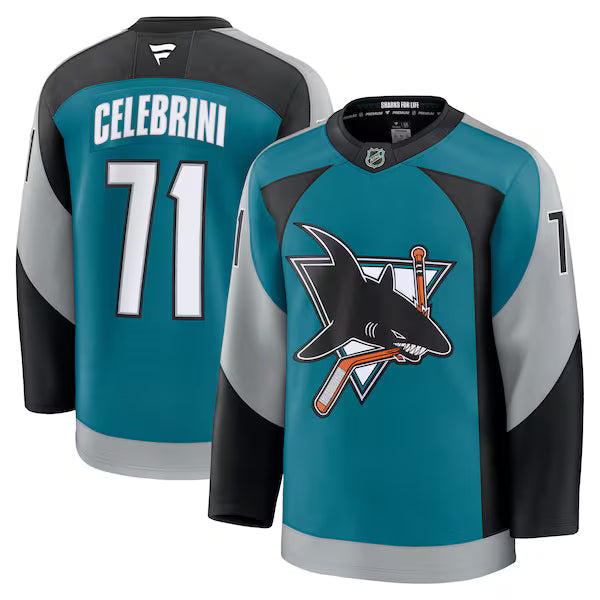 NHL San Jose Sharks Fanatics Jersey Blue 2.0
