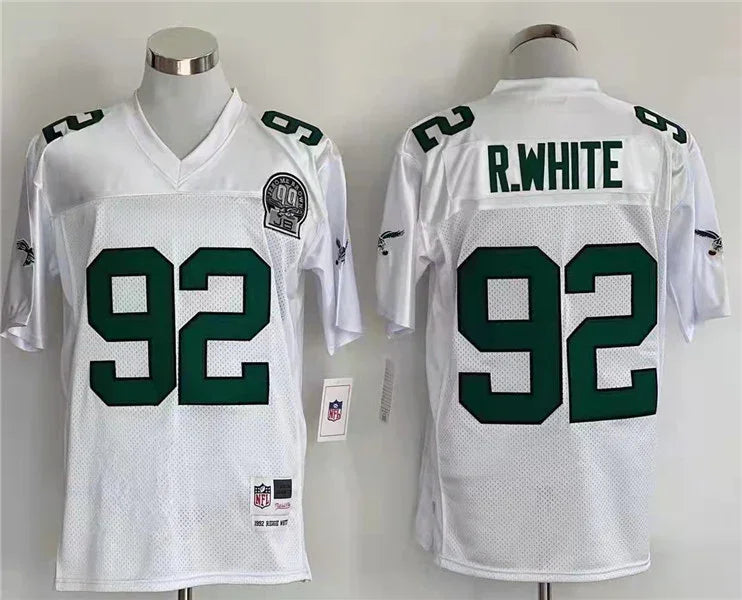Jersey Philadelphia Eagles Mitchell & Ness Throwback White