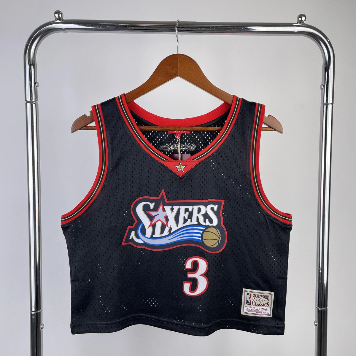 Jersey Cropped Allen Iverson Philladelphia 76ers Mitchell & Ness Hardwood Classics