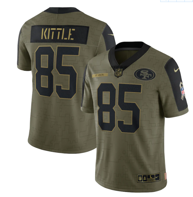 NFL San Francisco 49ers Vapor Limited Jersey Salute To Service 2021