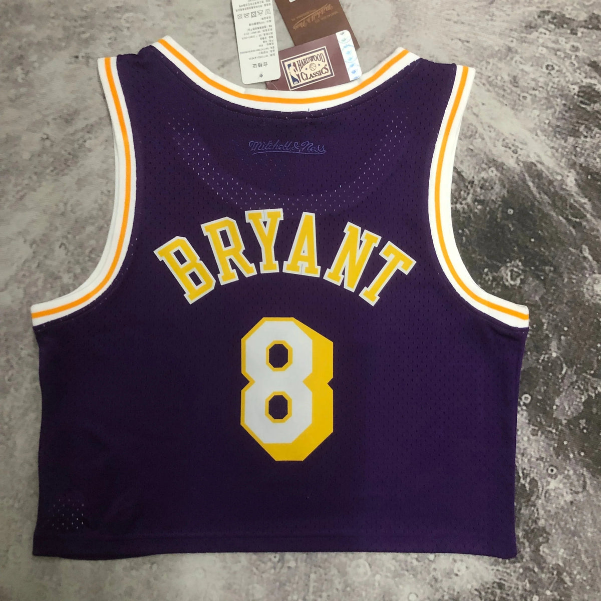 Jersey Cropped Kobe Bryant Los Angeles Lakers Mitchell & Ness Hardwood Classics Purple