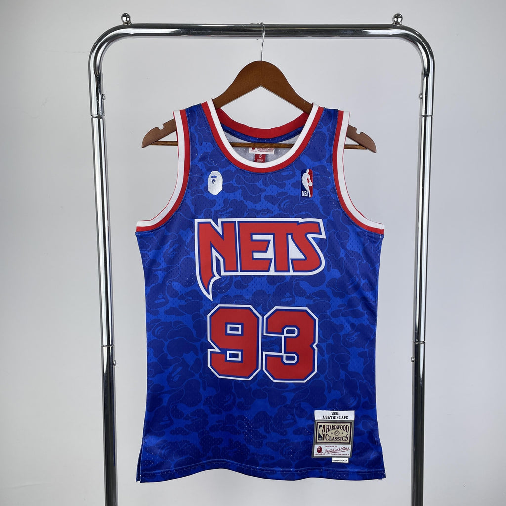 Jersey Swingman BAPE X Brooklyn Nets Mitchell & Ness Hardwood Classics 1983