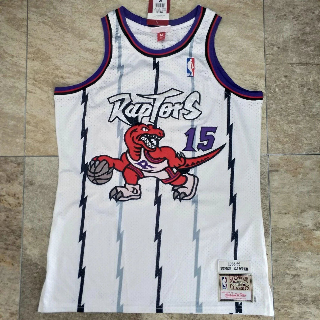 Jersey Authentic Toronto Raptors Mitchell & Ness Hardwood Classics White 1998-99
