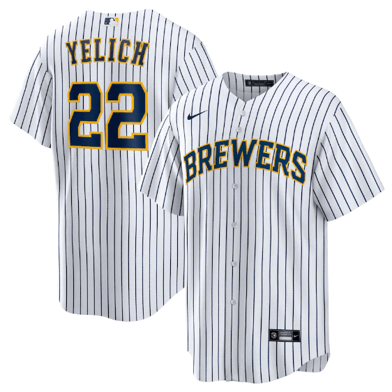 Jersey Milwaukee Brewers White Fan