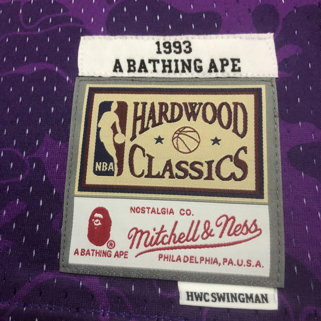 Jersey Swingman BAPE X Los Angeles Lakers Mitchell & Ness Hardwood Classics 1993