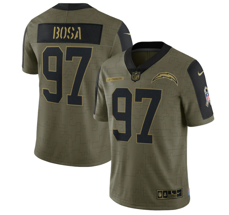 NFL Los Angeles Chargers Vapor Limited Jersey Salute To Service 2021