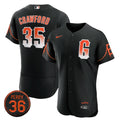 MLB 2023 Black City Connect #36 Gaylord Perry Patch Jersey