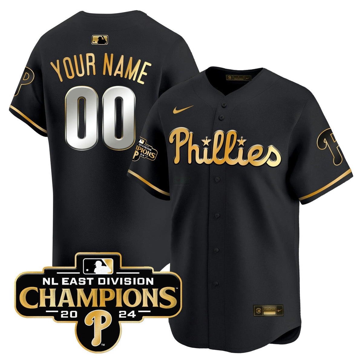 MLB 2024 NL East Division Champions Gold Vapor Premier Limited Jersey