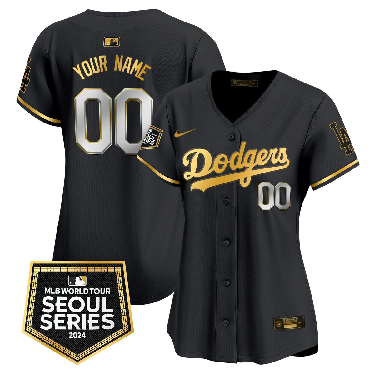 MLB Los Angeles Dodgers 2024 World Tour Seoul Series Patch Vapor Premier Limited Jersey
