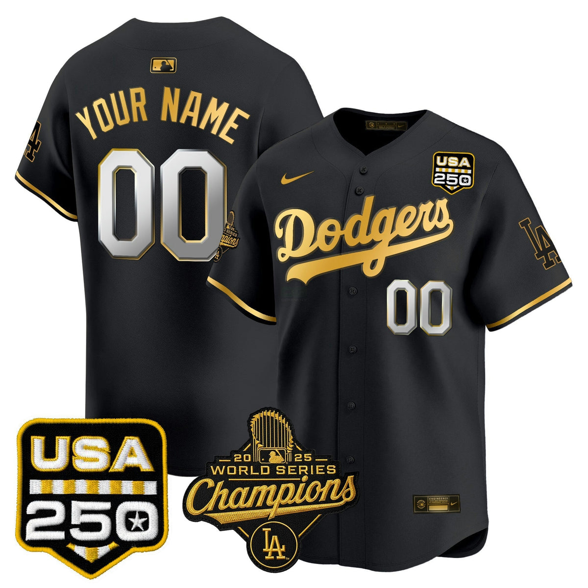 MLB 2025 World Series Champions & 250America Patch Vapor Premier Limited Jersey