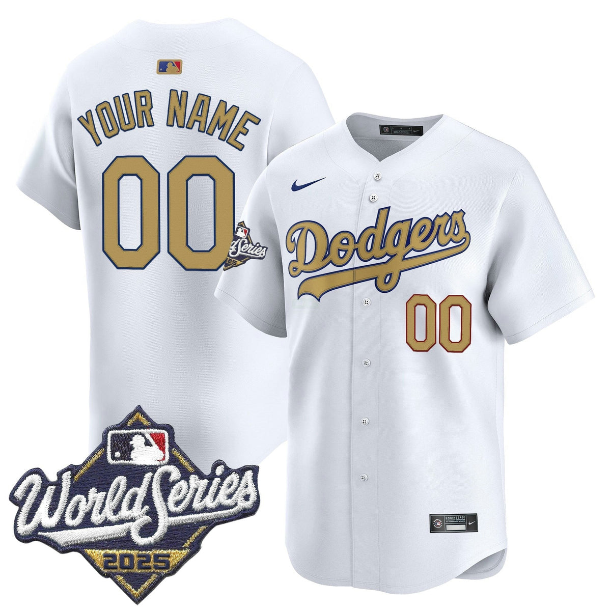 MLB 2025 World Series Gold Vapor Premier Limited Jersey - Custom