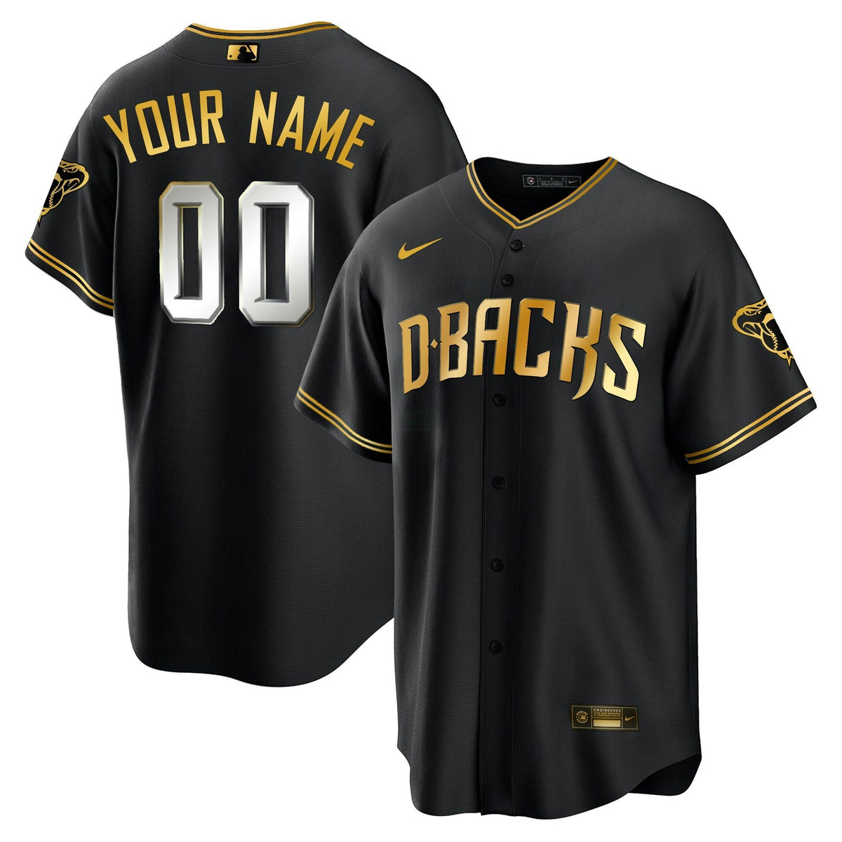 MLB Arizona Cool Base Gold Trim Jersey