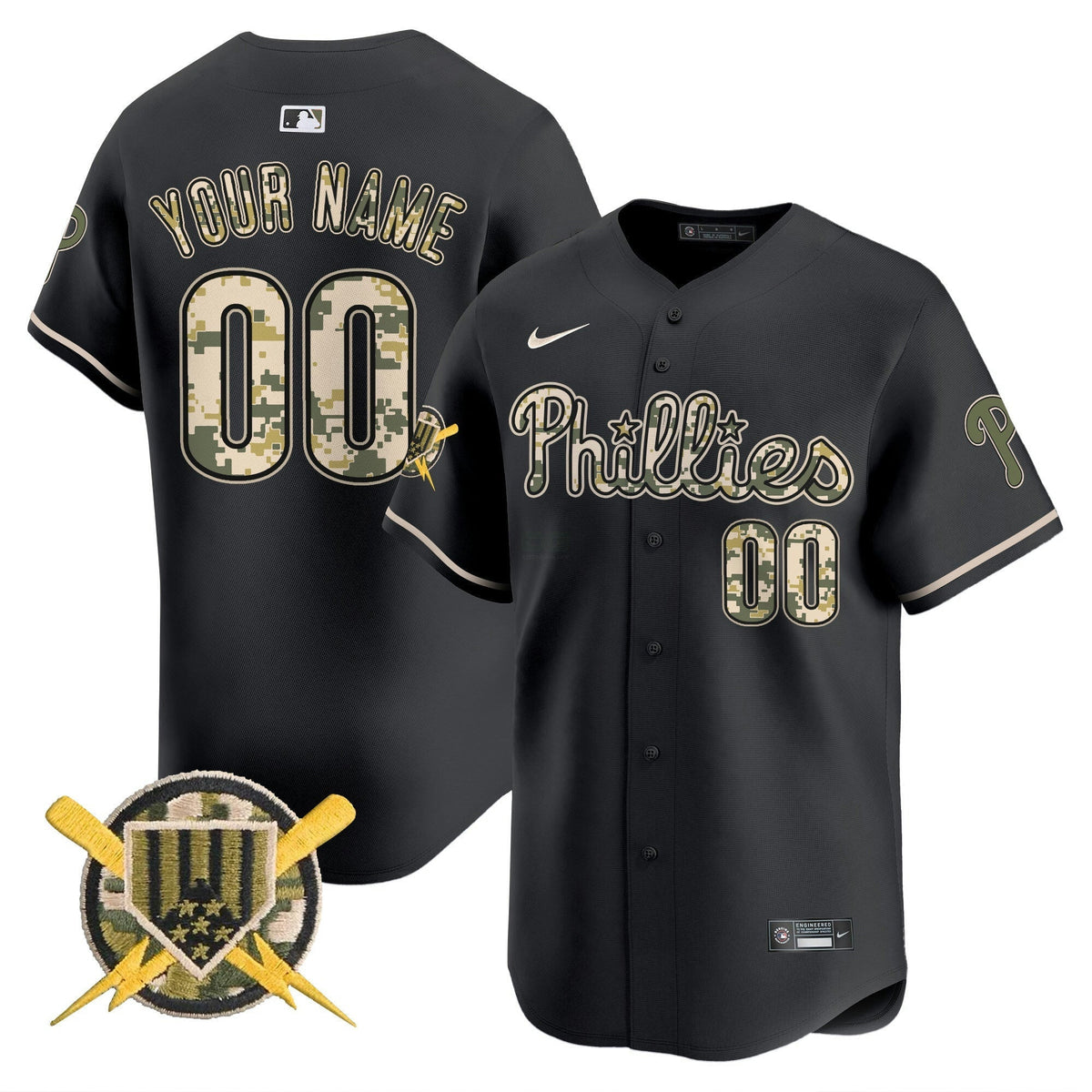 MLB Philadelphia Phillies Armed Forces Day Vapor Premier Limited Jersey