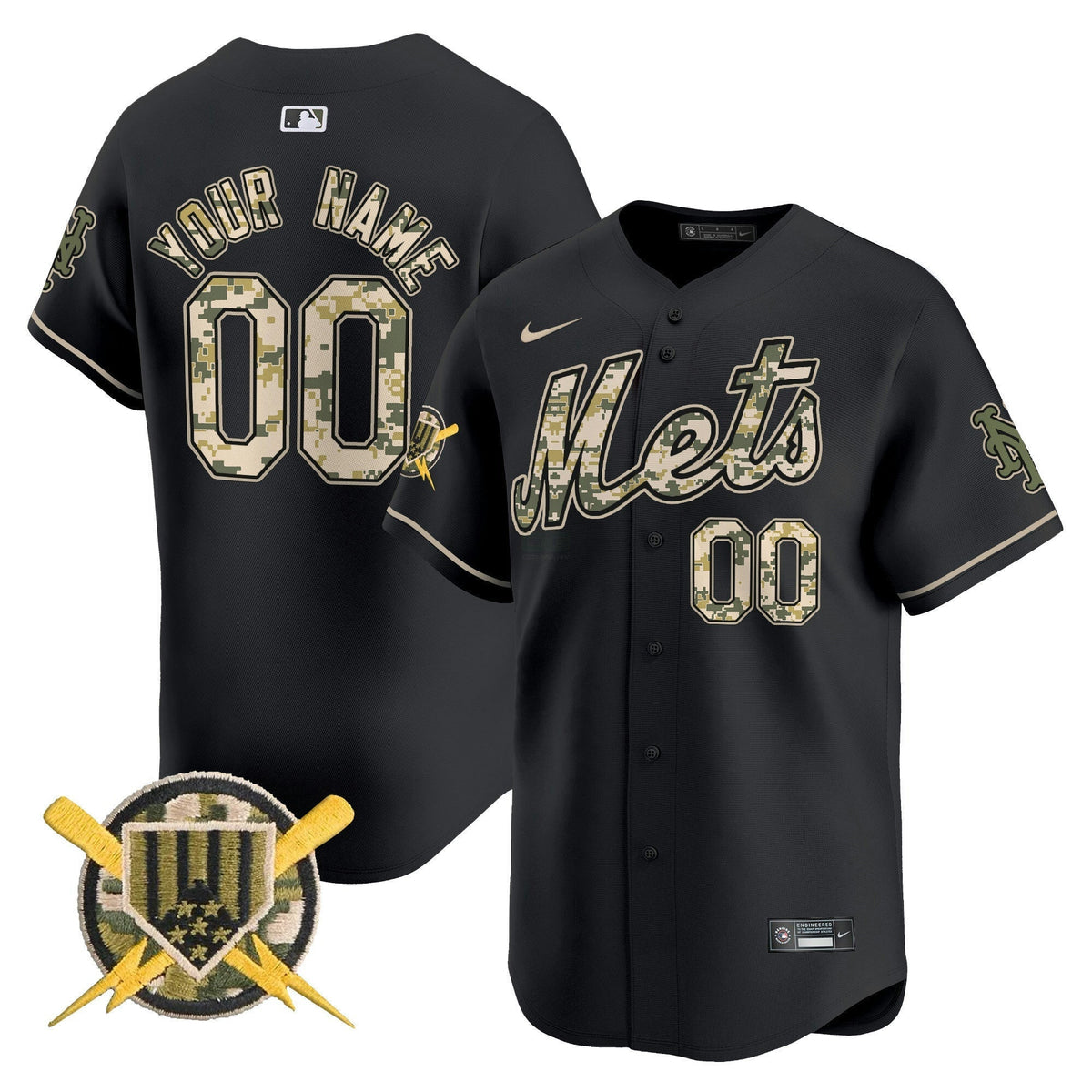 MLB New York Mets Armed Forces Day Vapor Premier Limited Jersey