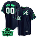 MLB Atlanta Atliens The A Cool Base Jersey – Galaxy Version – Stitched
