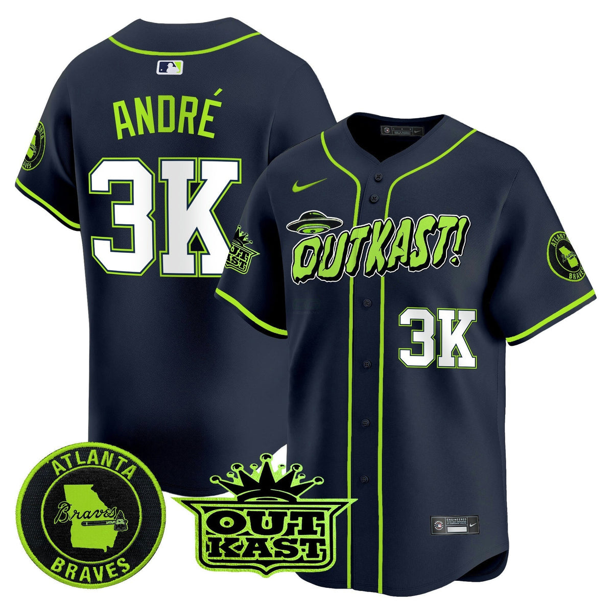 MLB Atlanta Atliens Vapor Premier Limited Jersey V3