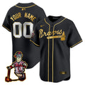 MLB Atlanta Blooper Patch Vapor Premier Limited Jersey