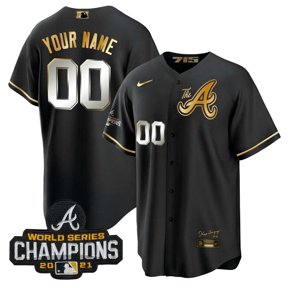 MLB Atlanta Champions City Connect Gold Jersey