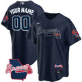 MLB Atlanta Georgia State Patch Jersey – Navy Blue
