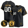 MLB Atlanta Hank Aaron 715th Home Run Patch Vapor Premier Limited Jersey V2