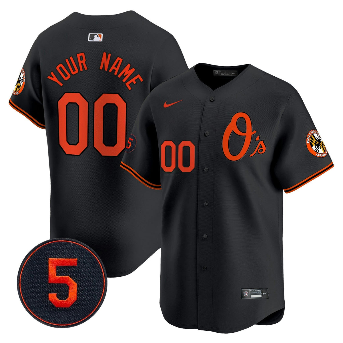 MLB Baltimore Robinson Patch Vapor Premier Limited Jersey V4