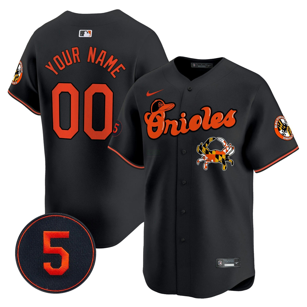 MLB Baltimore Robinson Patch Vapor Premier Limited Jersey V6