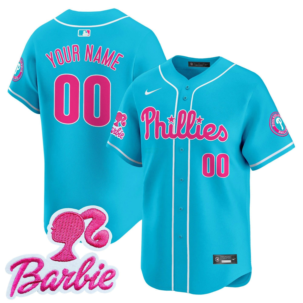 MLB Philadelphia Phillies Barbie Patch Vapor Premier Limited Jersey