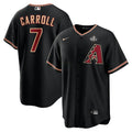 MLB Corbin Carroll Arizona 2023 World Series Patch Cool Base Jersey – Black - Corbin Carroll