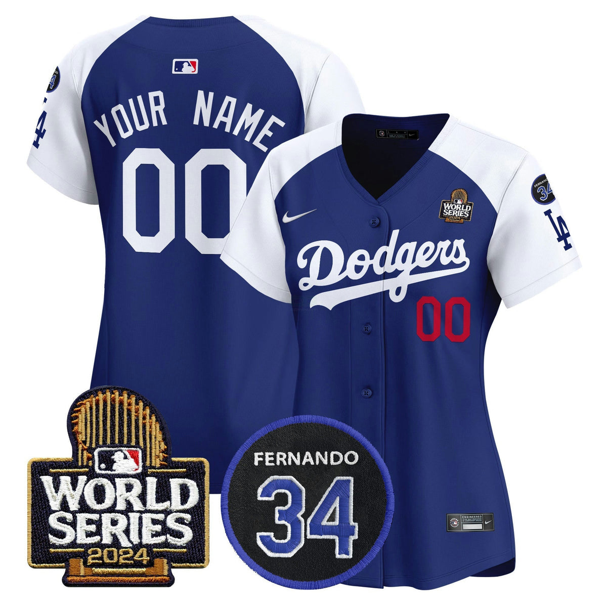 MLB Fernando Memorial & 2024 World Series Patch Vapor Premier Limited Jersey V2