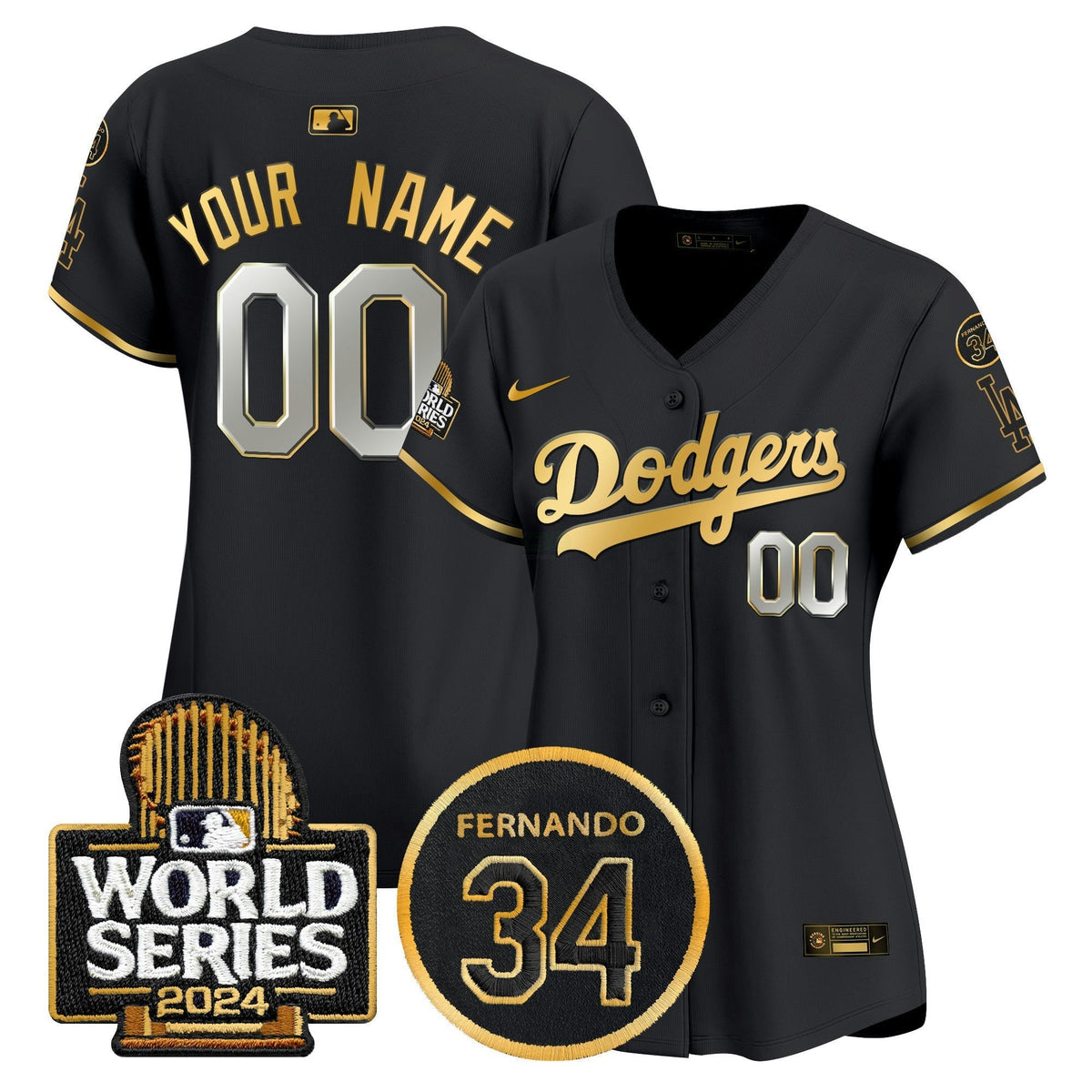 MLB Fernando Memorial & 2024 World Series Patch Vapor Premier Limited Jersey