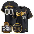MLB Fernando Valenzuela Memorial & 2024 World Series Patch Vapor Premier Limited Jersey