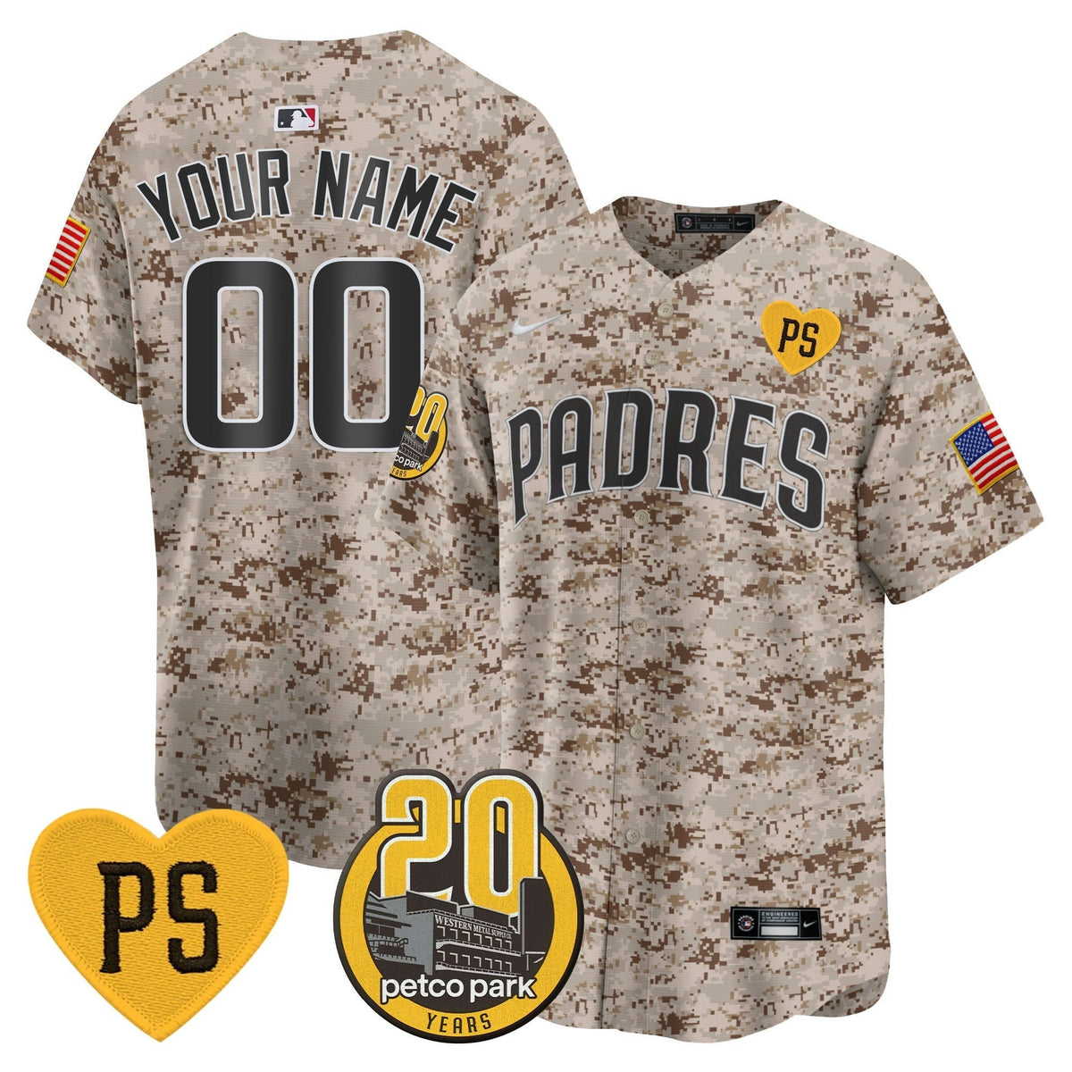 MLB “For Peter” & Petco Park 20th Patch USMC Vapor Premier Limited Jersey