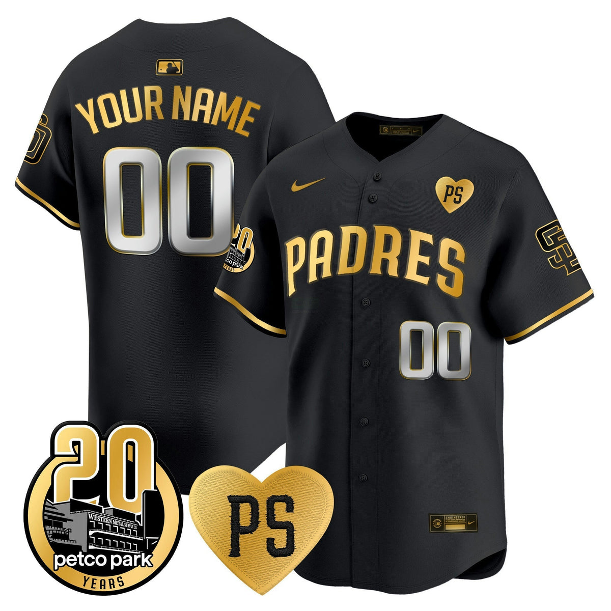 MLB “For Peter” & Petco Park 20th Patch Vapor Premier Limited Jersey