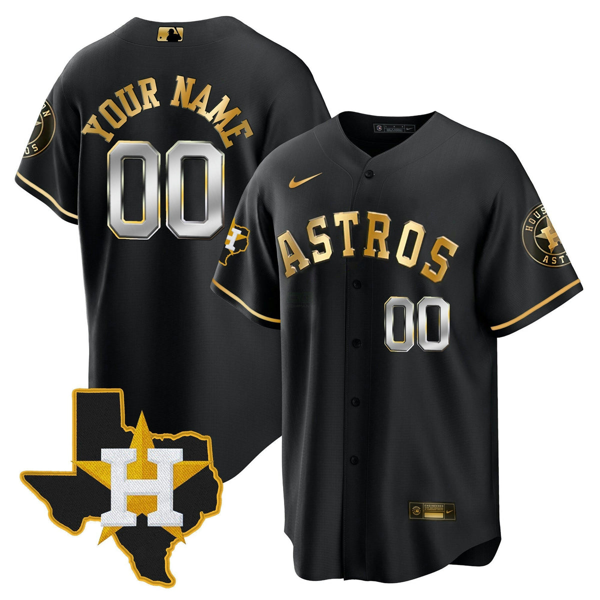 MLB Houston 2024 Gold Jersey – Texas Patch