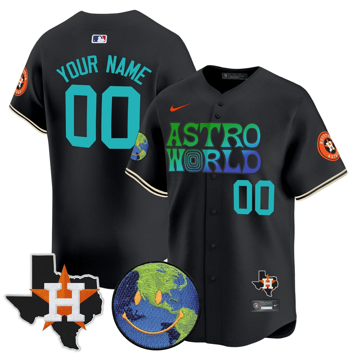 MLB Houston Cactus Jack Astro World Vapor Premier Limited Jersey