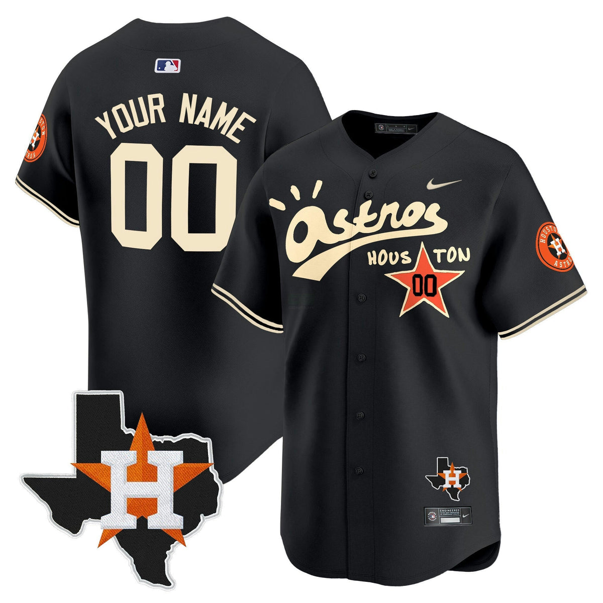 MLB Houston Cactus Jack Style Vapor Premier Limited Jersey – Stitched