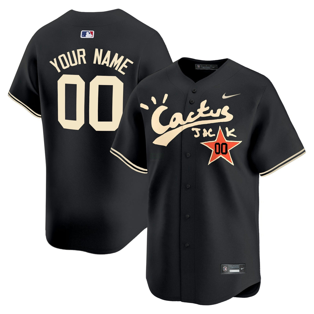 MLB Houston Cactus Jack Vapor Premier Limited Jersey V2 – Stitched