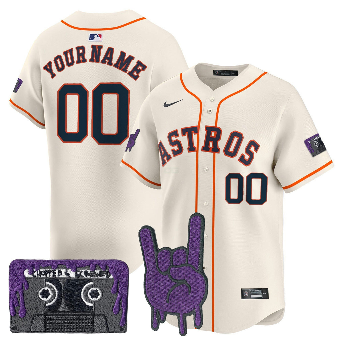 MLB Houston DJ Screw Patch Vapor Premier Limited Jersey