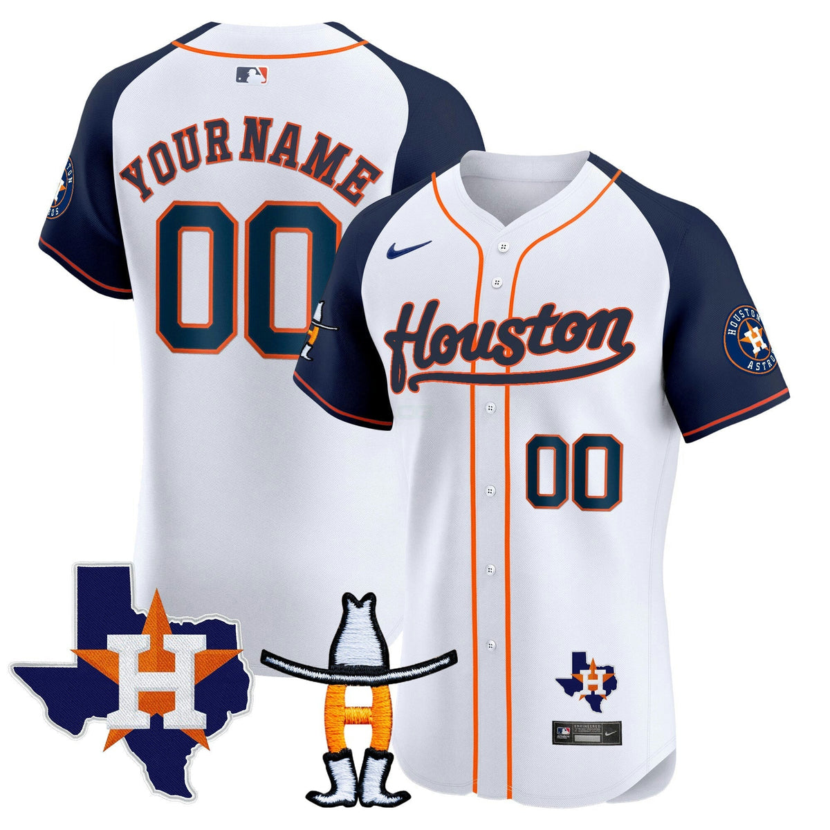 MLB Houston Houston Rodeo Patch Vapor Premier Elite Jersey
