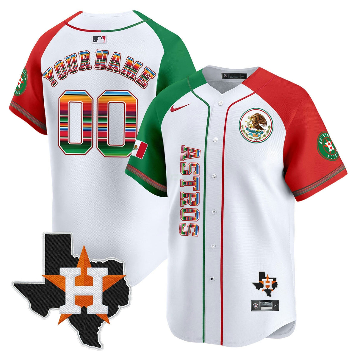 MLB Houston Mexico Vapor Premier Limited Jersey V4