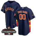 MLB Houston Navy Custom Name and Number Jersey - Navy Blue
