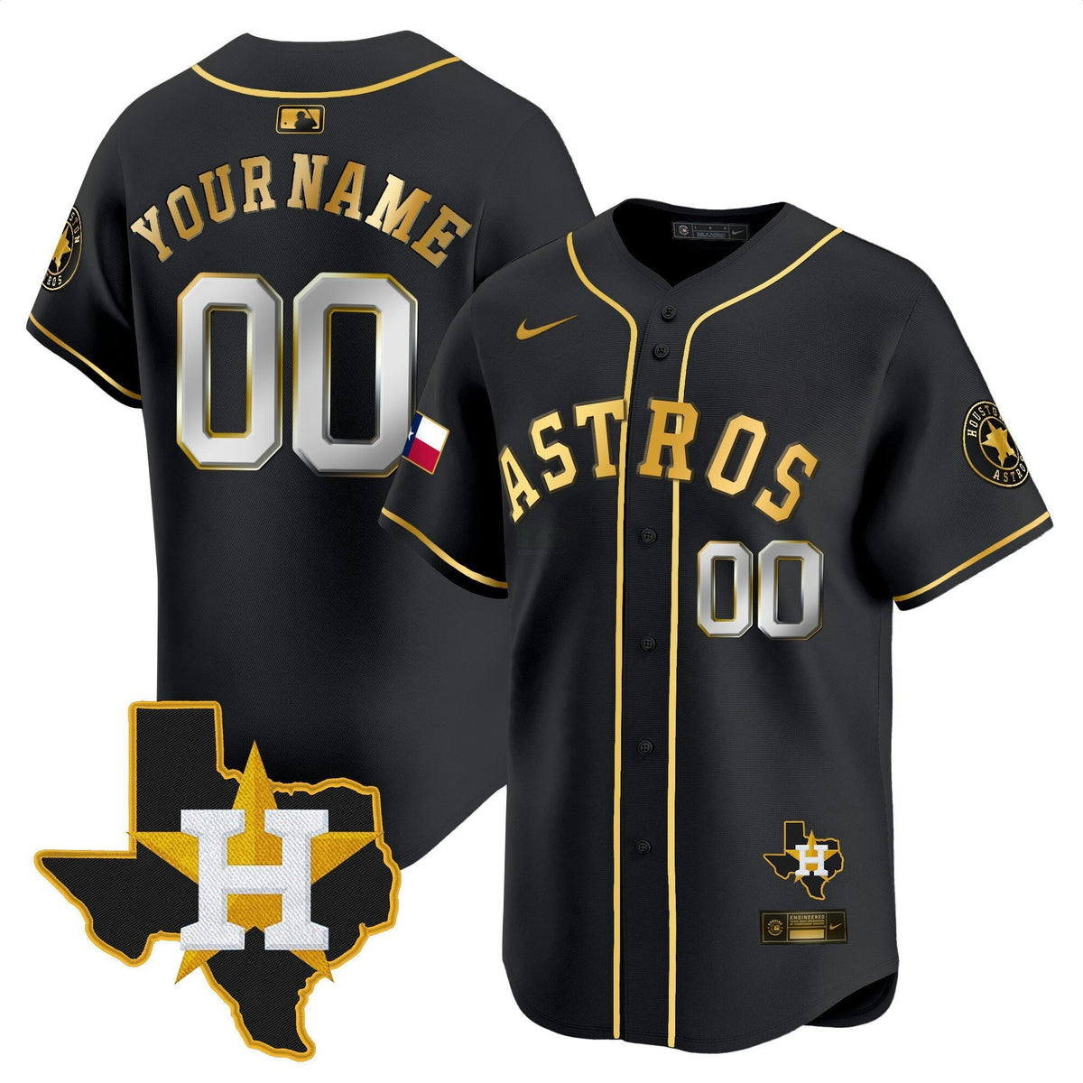 MLB Houston Texas Patch Vapor Premier Limited Jersey