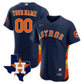 MLB Houston Texas State Patch Jersey – Navy Blue - Navy Blue