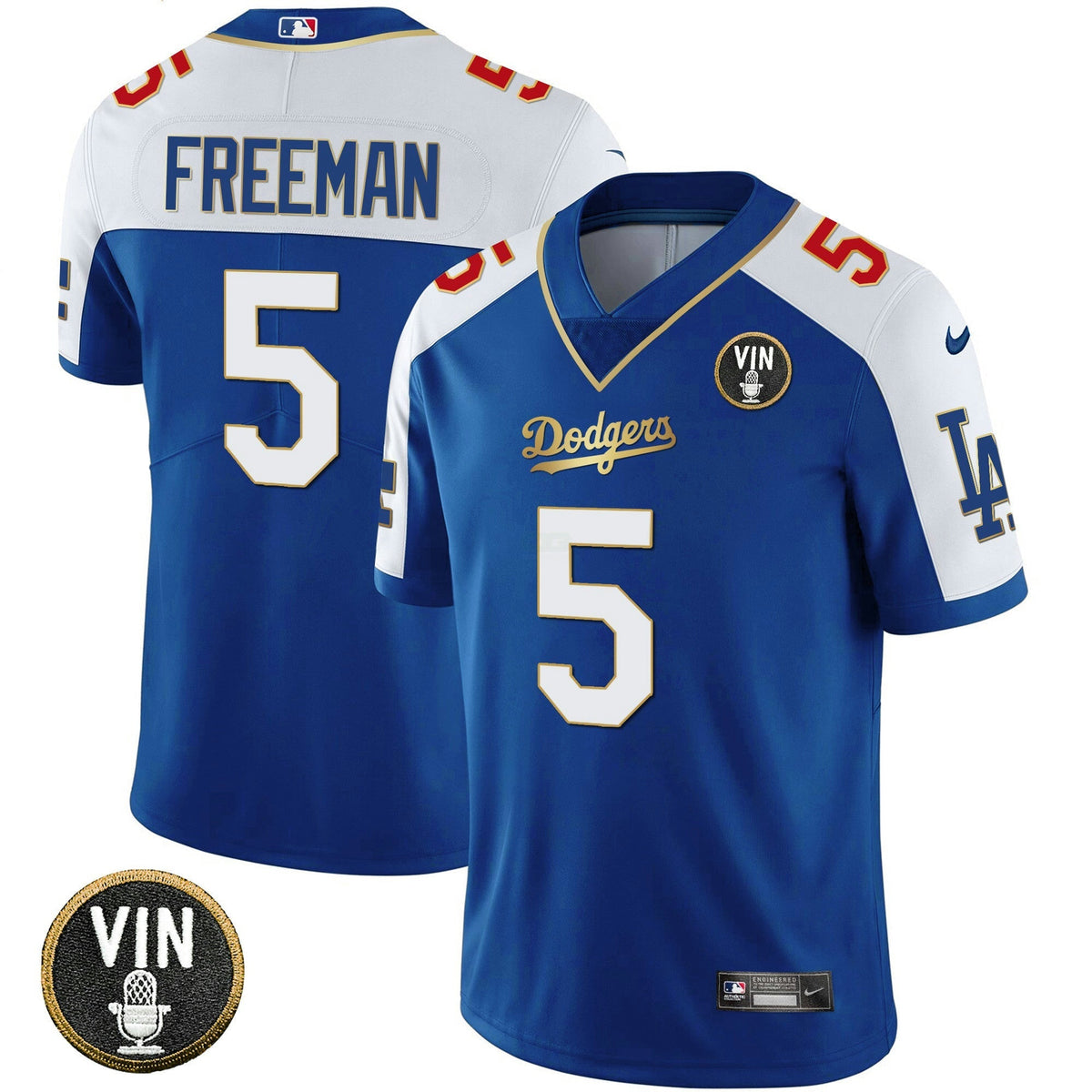 MLB Los Angeles 2023 Vapor Royal Blue Gold Jersey