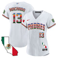 MLB Manny Machado Women California Map Cool Base Jersey - White