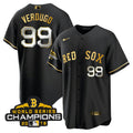 MLB Men Boston World Series Champion 2018 Gold Jersey