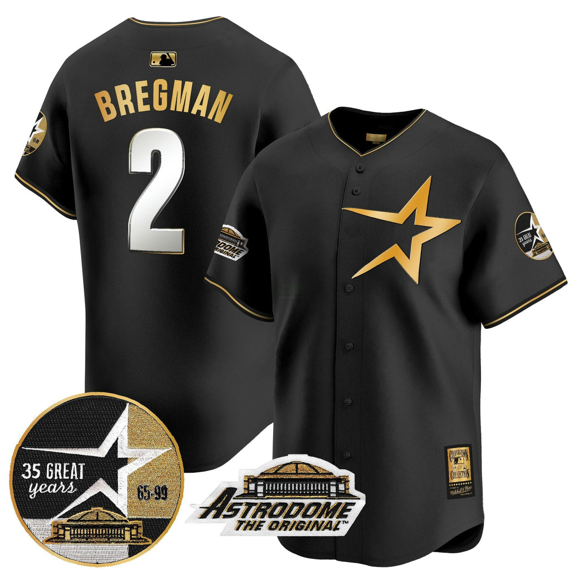 MLB Men’s 1999 Throwback 35th & Astrodome Patch Vapor Premier Limited Jersey
