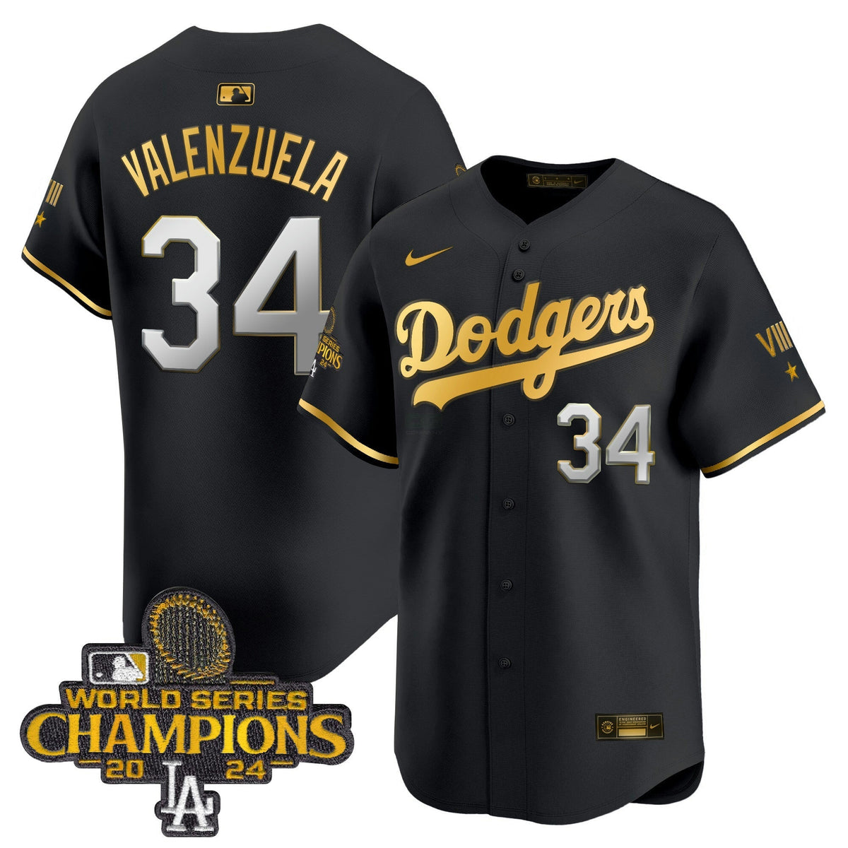 MLB Men’s 2024 World Series Champions Gold Trim Vapor Premier Limited Jersey